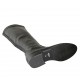 Woman's kneehigh boot in black leather and elastic material heel 3 - Available sizes:  34, 42, 43, 47