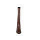 Woman's pointy boot with zipper in tan brown leather heel 4 - Available sizes:  32, 33, 34, 42, 43, 44