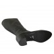 Woman's boot in black leather with zipper heel 6 - Available sizes:  32, 33, 42, 43, 44, 45