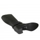 Woman's boot with zipper and buckles in black leather heel 6 - Available sizes:  32, 33, 34, 42, 43, 44