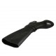 Stivale da donna con cerniera e fibbie in pelle nera tacco 6 - Misure disponibili: 32, 33, 34, 42, 43, 44