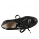 Scarpa stringata con cerniera in pelle, camoscio e pelle stampata nera zeppa 4 - Misure disponibili: 33, 34, 43, 44, 45, 46
