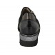 Chaussure pour femmes avec fermeture éclair et elastiques en cuir verni imprimé, daim et cuir noir talon compensé 4 - Pointures disponibles:  33, 34, 42, 43, 44, 46