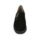 Scarpa accollata con cerniera e elastico da donna in vernice stampata, camoscio e pelle nera zeppa 4 - Misure disponibili: 33, 34, 42, 43, 44, 46