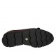 Mocasino para mujer con borlas y elasticos en charol negro y gamuza granate cuña 4 - Tallas disponibles:  33, 34, 42, 43, 44, 45, 46
