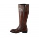 Damenstiefel mit innerem Rei?verschluss aus hellbraunem Leder und bedrucktem Leder Absatz 3 - Verfügbare Größen:  33, 34, 42, 43, 44, 46, 47