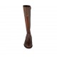 Stivale da donna con cerniera in pelle e pelle stampata color cuoio tacco 3 - Misure disponibili: 33, 34, 42, 43, 44, 46, 47