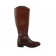 Damenstiefel mit Reissverschluss aus hellbraunem Leder Absatz 3 - Verfügbare Größen:  34, 42, 43, 44, 45, 46
