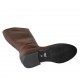 Stivale da donna con cerniera in pelle color cuoio tacco 3 - Misure disponibili: 34, 42, 43, 44, 45, 46