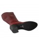 Botas con cremallera para mujer en charol estampado rojo tacon 6 - Tallas disponibles:  33, 34, 42, 43