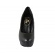 Woman's pump in black leather with platform heel 11 - Available sizes:  31, 32, 33, 34, 43, 46, 47