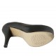 Woman's pump in black leather with platform heel 11 - Available sizes:  31, 32, 33, 34, 43, 46, 47