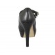 Zapato de salon para mujeres con correa y plataforma en piel de color negro tacon 11 - Tallas disponibles:  31, 32, 33, 34, 44, 47
