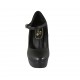 Escarpin pour femmes avec courroie et plateforme en cuir noir talon 11 - Pointures disponibles:  31, 32, 33, 34, 44, 47