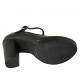 Decolté da donna con cinturino e plateau in pelle nera con tacco 10 - Misure disponibili: 31, 32, 33, 34, 42, 45, 46, 47
