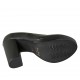 Woman's pump with platform in black leather heel 10 - Available sizes:  31, 32, 33, 34, 42, 43, 44, 47