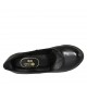 Decolté da donna in pelle nera con plateau tacco 10 - Misure disponibili: 31, 32, 33, 34, 42, 43, 44, 47