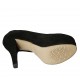 Decolté da donna in camoscio nero con plateau e tacco 11 - Misure disponibili: 31, 32, 33, 34, 42, 46