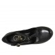 Zapato de salon para mujeres con cinturon salomé y plataforma en piel de color negro tacon 10 - Tallas disponibles:  31, 32, 33, 34, 42, 43, 44, 45, 46, 47