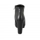 Woman's ankle boot with zipper and platform in black leather with heel 10 - Available sizes:  31, 32, 33, 34, 42
