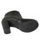 Stivaletto da donna con cerniera e plateau in pelle nera con tacco 10 - Misure disponibili: 31, 32, 33, 34, 42