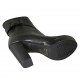 Bottine pour femmes avec fermeture éclair, boucle et plateforme en cuir noir talon 10 - Pointures disponibles:  31, 32, 33, 34, 42, 43, 44, 46, 47