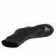Stivaletto da donna con cerniera, fibbia e plateau in pelle nera tacco 10 - Misure disponibili: 31, 32, 33, 34, 42, 43, 44, 46, 47