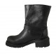 Bottines pour femmes avec boucles en cuir noir talon 4 - Pointures disponibles:  34, 46