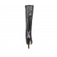 Stivale da donna con plateau e cerniera in pelle nera tacco 11 - Misure disponibili: 33, 42, 43