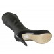 Bota para mujer con plataforma y cremallera en piel negra tacon 11 - Tallas disponibles:  33, 42, 43