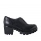 Francesina stringata da donna modello Oxford a coda di rondine in pelle nera tacco 5 - Misure disponibili: 33, 34, 42, 43