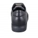 Zapato para mujer con cordones, tachuelas y plantilla extraible en piel negra cuña 3 - Tallas disponibles:  43, 44, 45