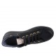 Zapato para mujer con cordones, tachuelas y plantilla extraible en piel negra cuña 3 - Tallas disponibles:  43, 44, 45