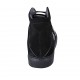 Scarpa stringata da donna con cerniera e plantare estraibile in camoscio, tessuto e vernice nera zeppa 3 - Misure disponibili: 44