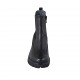 Bottines avec elastiques et bout Brogue pour femmes en cuir noir talon 5 - Pointures disponibles:  32, 33, 34, 43, 44, 45