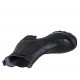 Botines con elasticos y decoracion Brogue para mujer en piel negra tacon 5 - Tallas disponibles:  32, 33, 34, 43, 44, 45