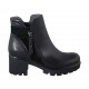Bottines pour femmes avec fermetures éclair en cuir et daim noir talon 5 - Pointures disponibles:  32, 43, 44, 45