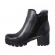 Bottines pour femmes avec fermetures éclair en cuir et daim noir talon 5 - Pointures disponibles:  32, 43, 44, 45