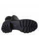 Stivaletto da donna con cerniere in pelle e camoscio nero tacco 5 - Misure disponibili: 32, 43, 44, 45