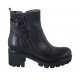 Bottines pour femmes avec fermetures éclair en cuir noir talon 5 - Pointures disponibles:  34, 43, 44, 45, 46