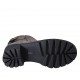 Woman's ankle boot with buckle and zipper in taupe nubuck leather heel 5 - Available sizes:  32, 42, 43, 44, 45, 46