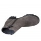 Bottines pour femmes avec boucle et fermeture éclair en cuir nubuck taupe talon 5 - Pointures disponibles:  32, 42, 43, 44, 45, 46