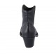 Bottine Texan pour femmes avec fermeture éclair et elastique en cuir noir talon 5 - Pointures disponibles:  32, 33, 34, 42, 43, 46