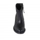 Bottine Texan pour femmes avec fermeture éclair et elastique en cuir noir talon 5 - Pointures disponibles:  32, 33, 34, 42, 43, 46