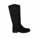 Woman's boot with zipper in black suede heel 3