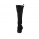 Woman's boot with zipper in black suede heel 3 - Available sizes:  42, 43