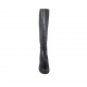Botas altas para mujer con hebillas y cremallera en gamuza y piel negra tacon 3 - Tallas disponibles:  42, 43, 44, 45, 46