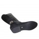 Bottes haute pour femmes avec boucles et fermeture eclair en daim et cuir noir talon 3 - Pointures disponibles:  42, 43, 44, 45, 46
