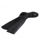 Bottes haute pour femmes avec boucles et fermeture eclair en daim et cuir noir talon 3 - Pointures disponibles:  42, 43, 44, 45, 46