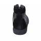 Zapato para hombre con cordones, cremallera y plantilla extraible en piel y gamuza negra - Tallas disponibles:  37, 38, 47, 48, 50
